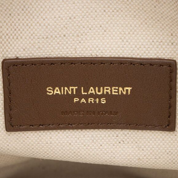 Saint Laurent Suede Shearling Joe Mini Bucket Bag - Picture 8 of 10